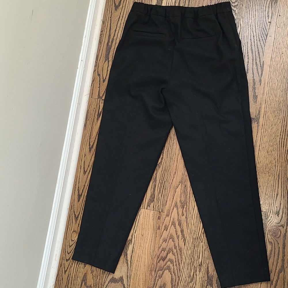 LOFT Black Pleated Pull On Slim Pants in Brushed Flannel Size XS - Picture 6 of 6